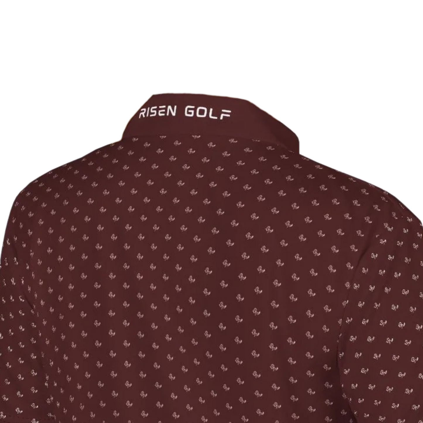 Maroon Pattern Golf Polo