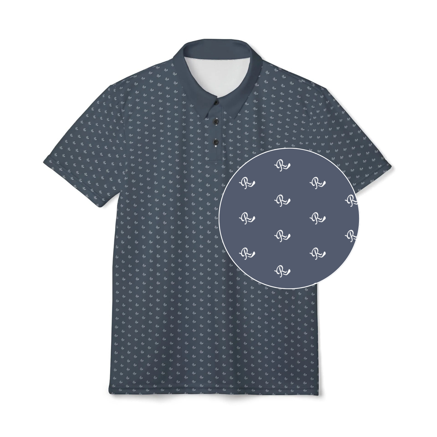 Deepwater Pattern Golf Polo